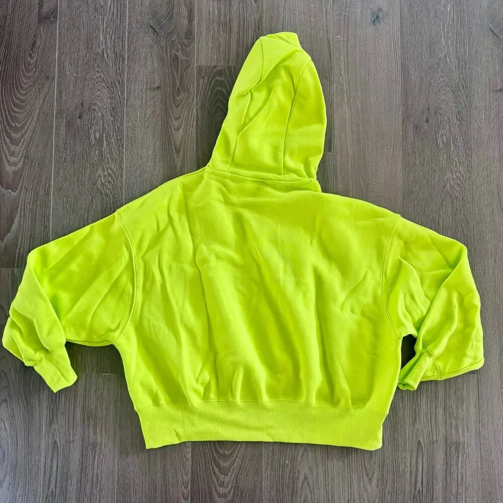 Nike Phoenix Fleece Over-Oversized Hoodie Sweatshirt Cyber Neon Green  Wmn Small